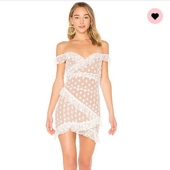 MAJORELLE Dresses & Skirts - Majorelle White Polka Dot Bandit Mini Dress Medium from Revolve
